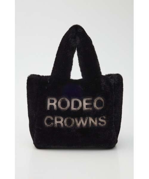 RODEO CROWNS WIDE BOWL(ロデオクラウンズワイドボウル)の「フェイクファーパッチロゴトート(トートバッグ・レディース・ブラック/ベージュ/ブラウン系その他・FREE)」の10枚目の写真