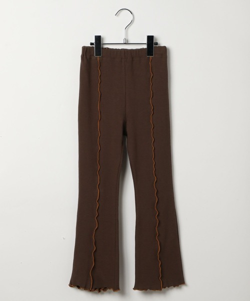 BAYFLOW（ベイフロー）の「[配色メロー☆]フレアレギンス(KIDS)（レギンス/スパッツ・キッズ・アイボリー/ライトグレー/ブラウン/ブラック・120cm/110cm/150cm/140cm/130cm/100cm）」の4枚目の写真