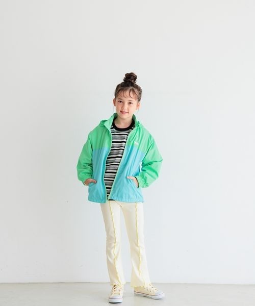 BAYFLOW（ベイフロー）の「[配色メロー☆]フレアレギンス(KIDS)（レギンス/スパッツ・キッズ・アイボリー/ライトグレー/ブラウン/ブラック・120cm/110cm/150cm/140cm/130cm/100cm）」の9枚目の写真