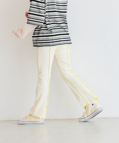 BAYFLOW（ベイフロー）の「[配色メロー☆]フレアレギンス(KIDS)（レギンス/スパッツ・キッズ・アイボリー/ライトグレー/ブラウン/ブラック・120cm/110cm/150cm/140cm/130cm/100cm）」の10枚目の写真