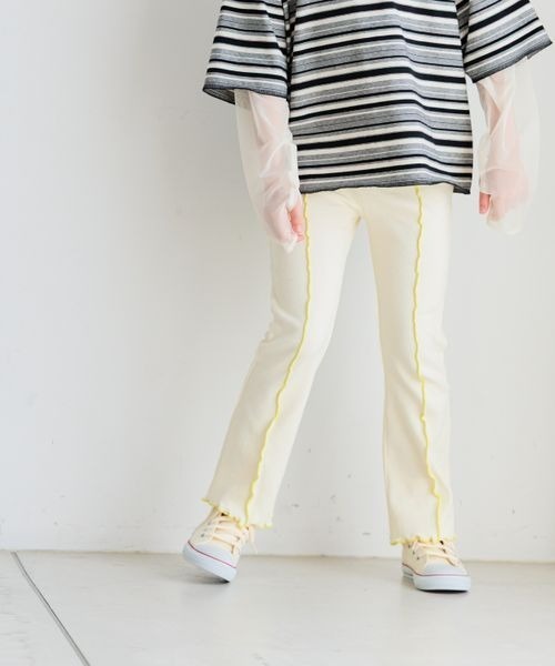 BAYFLOW（ベイフロー）の「[配色メロー☆]フレアレギンス(KIDS)（レギンス/スパッツ・キッズ・アイボリー/ライトグレー/ブラウン/ブラック・120cm/110cm/150cm/140cm/130cm/100cm）」の11枚目の写真