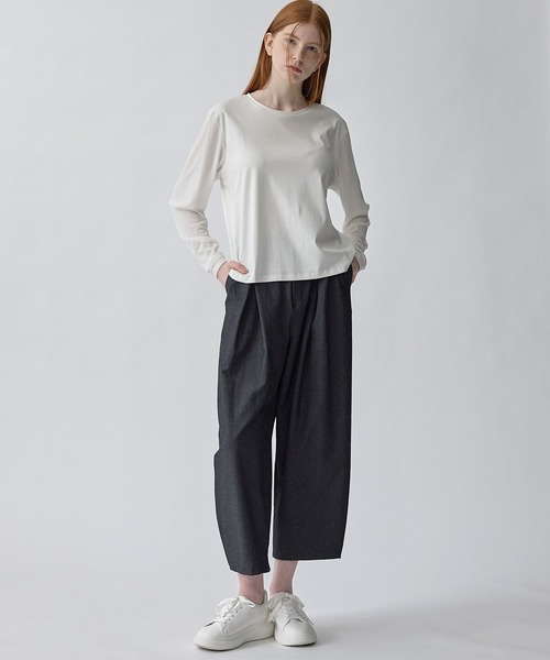 ATSURO TAYAMA（アツロウタヤマ）の「異素材切り替えカットソー（Tシャツ/カットソー・レディース・ブラック/ホワイト・L/M）」の8枚目の写真