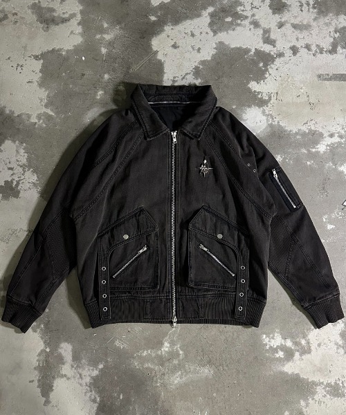 A'GEM/9 × .kom 『A'GEM/9/エージェムナイン』 デニムフードジャケット