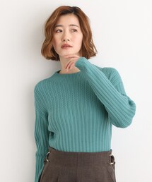 【毛玉軽減/洗える】ミニケーブルニット