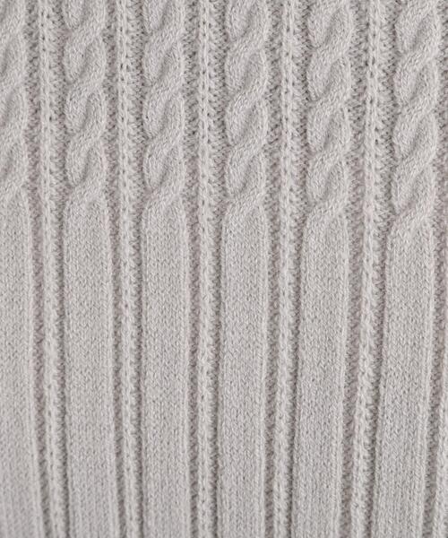 grove（グローブ）の「【毛玉軽減／洗える】ミニケーブルニット（ニット/セーター・レディース・ライトグレー系9/グリーン/パープル/オフホワイト/ブラック・02/03/01/04/05）」の6枚目の写真