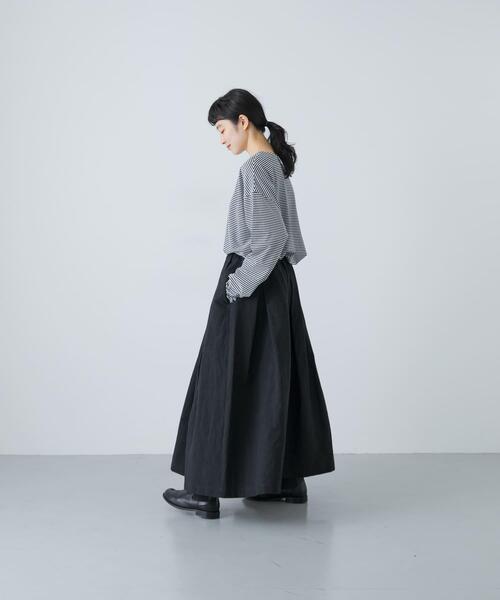 かぐれ（カグレ）の「ハイツイストボーダーカットソー（Tシャツ/カットソー・レディース・ブラック/ボルドー・FREE）」の17枚目の写真