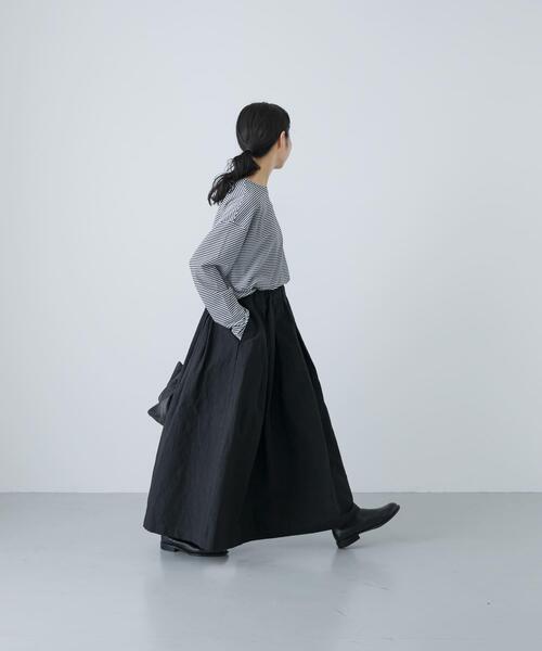 かぐれ（カグレ）の「ハイツイストボーダーカットソー（Tシャツ/カットソー・レディース・ブラック/ボルドー・FREE）」の18枚目の写真