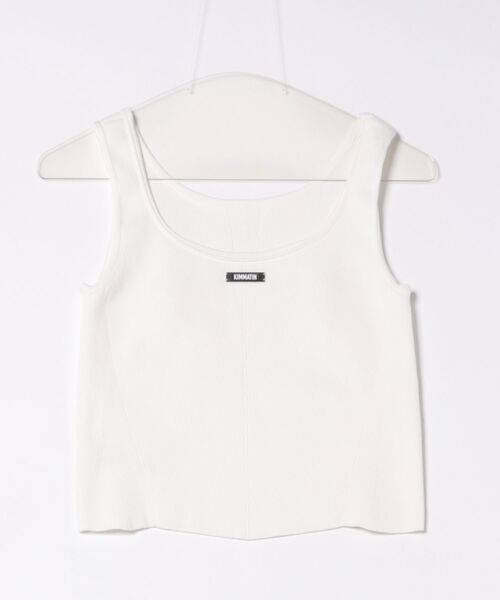 L.H.P(エルエイチピー)の「KIM MATIN/キム・マーティン/SCOOP NECK SLEEVELES KNIT TOP(ニット/セーター・レディース・ホワイト・F)」の1枚目の写真