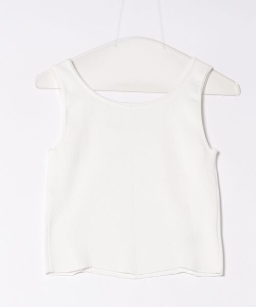 L.H.P(エルエイチピー)の「KIM MATIN/キム・マーティン/SCOOP NECK SLEEVELES KNIT TOP(ニット/セーター・レディース・ホワイト・F)」の2枚目の写真