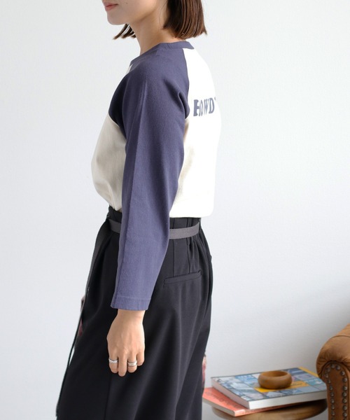 cepo(セポ)の「クマ刺繍ロゴプルオーバー ラグランスリーブスウェットTee(Tシャツ/カットソー・レディース・チャコール/ネイビー/オフホワイト・M)」の21枚目の写真