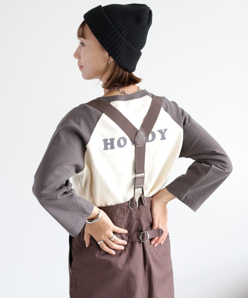 cepo(セポ)の「クマ刺繍ロゴプルオーバー ラグランスリーブスウェットTee(Tシャツ/カットソー・レディース・チャコール/ネイビー/オフホワイト・M)」の10枚目の写真