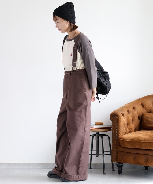 cepo(セポ)の「クマ刺繍ロゴプルオーバー ラグランスリーブスウェットTee(Tシャツ/カットソー・レディース・チャコール/ネイビー/オフホワイト・M)」の5枚目の写真