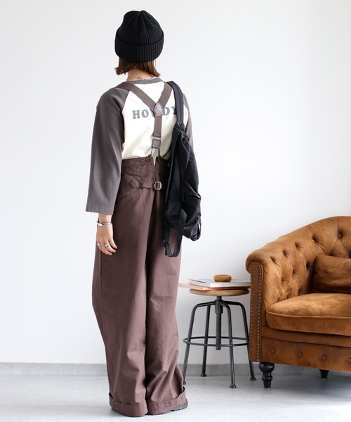 cepo(セポ)の「クマ刺繍ロゴプルオーバー ラグランスリーブスウェットTee(Tシャツ/カットソー・レディース・チャコール/ネイビー/オフホワイト・M)」の6枚目の写真