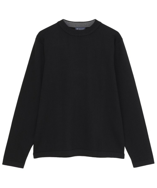 TOKYO SHIRTS（トウキョウシャツ）の「シルク混 モックネックセーター（ニット/セーター・メンズ・ブラック/ネイビー・L/M/LL）」の2枚目の写真