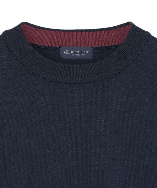 TOKYO SHIRTS（トウキョウシャツ）の「シルク混 モックネックセーター（ニット/セーター・メンズ・ブラック/ネイビー・L/M/LL）」の9枚目の写真