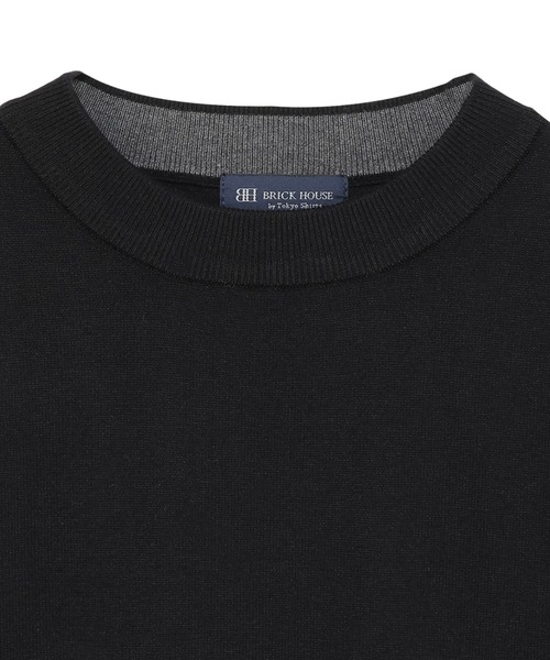 TOKYO SHIRTS（トウキョウシャツ）の「シルク混 モックネックセーター（ニット/セーター・メンズ・ブラック/ネイビー・L/M/LL）」の5枚目の写真