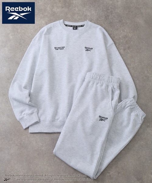 Reebok（リーボック）の「【Reebok/リーボック】オーバーサイズ ロゴスウェットセットアップ/上下セット 裏毛（セットアップ・メンズ・ネイビー/ブラック/アッシュグレー/グリーン系・LL/M/L）」の2枚目の写真