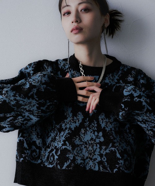 モールダマスクガラニットプルオーバー(HARE)（ニット/セーター