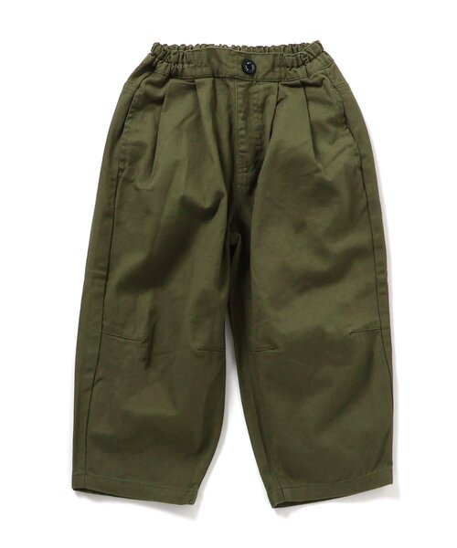 BREEZE（ブリーズ）の「【ジュニア対応】ワイドタックパンツ（その他パンツ・キッズ・ブラック/カーキ/イエロー/ミント/インディゴブルー/チェック/キャメル/ピンク・90/100/110/140/120/130/150）」の2枚目の写真