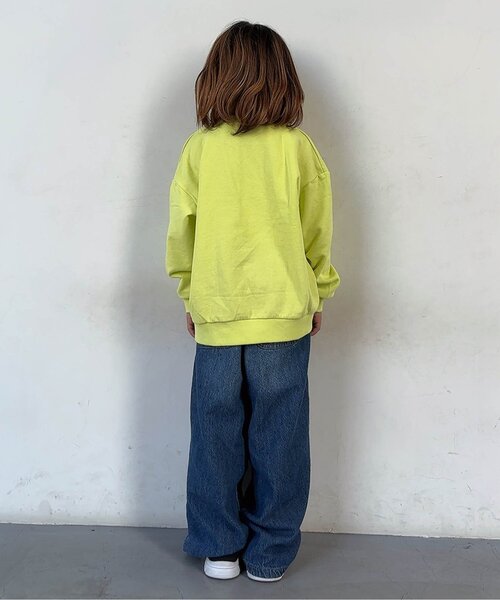 BREEZE（ブリーズ）の「【ジュニア対応】ワイドタックパンツ（その他パンツ・キッズ・ブラック/カーキ/イエロー/ミント/インディゴブルー/チェック/キャメル/ピンク・90/100/110/140/120/130/150）」の9枚目の写真