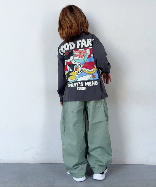 BREEZE（ブリーズ）の「【ジュニア対応】ワイドタックパンツ（その他パンツ・キッズ・ブラック/カーキ/イエロー/ミント/インディゴブルー/チェック/キャメル/ピンク・90/100/110/140/120/130/150）」の12枚目の写真