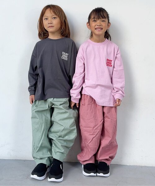 BREEZE（ブリーズ）の「【ジュニア対応】ワイドタックパンツ（その他パンツ・キッズ・ブラック/カーキ/イエロー/ミント/インディゴブルー/チェック/キャメル/ピンク・90/100/110/140/120/130/150）」の14枚目の写真