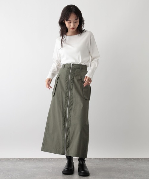 FOUND GOOD（ファウンドグッド）の「あったか綿クルーロンT（Tシャツ/カットソー・レディース・ホワイト系5/ブルー系2/グレー系/ブラック/ベージュ/グレー系8・M/L/S）」の8枚目の写真