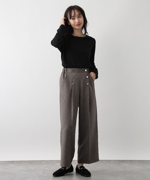 FOUND GOOD（ファウンドグッド）の「あったか綿クルーロンT（Tシャツ/カットソー・レディース・ホワイト系5/ブルー系2/グレー系/ブラック/ベージュ/グレー系8・M/L/S）」の10枚目の写真