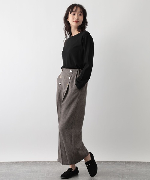 FOUND GOOD（ファウンドグッド）の「あったか綿クルーロンT（Tシャツ/カットソー・レディース・ホワイト系5/ブルー系2/グレー系/ブラック/ベージュ/グレー系8・M/L/S）」の11枚目の写真