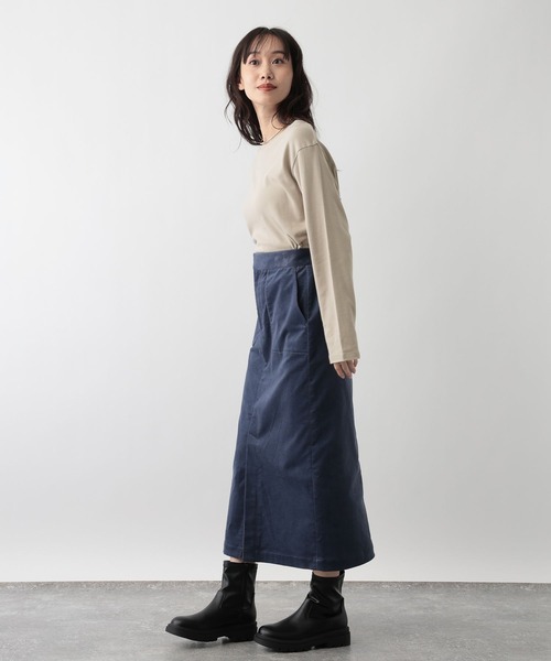 FOUND GOOD（ファウンドグッド）の「あったか綿クルーロンT（Tシャツ/カットソー・レディース・ホワイト系5/ブルー系2/グレー系/ブラック/ベージュ/グレー系8・M/L/S）」の21枚目の写真