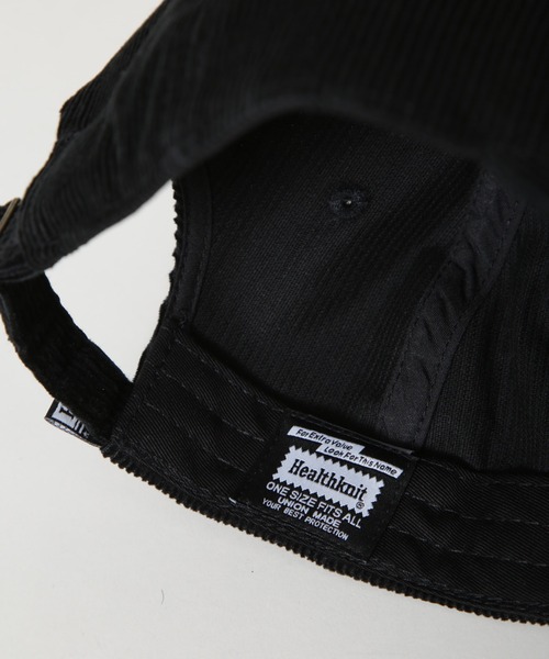 Healthknit（ヘルスニット）の「別注　コーデュロイペナント刺繍キャップ（キャップ・メンズ・ブラック/ブラウン/グレー・FREE）」の4枚目の写真