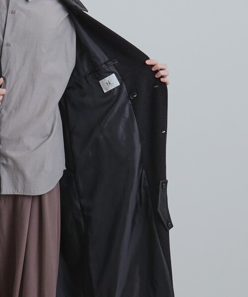 tk.TAKEO KIKUCHI（ティーケータケオキクチ）の「ツイードダブルオーバーコート（チェスターコート・メンズ・ブラック系6/ブラック・03/02/01）」の9枚目の写真