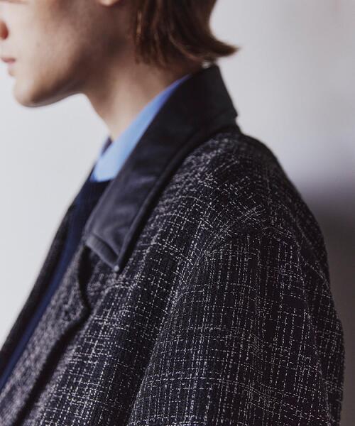 tk.TAKEO KIKUCHI（ティーケータケオキクチ）の「ツイードダブルオーバーコート（チェスターコート・メンズ・ブラック系6/ブラック・03/02/01）」の11枚目の写真