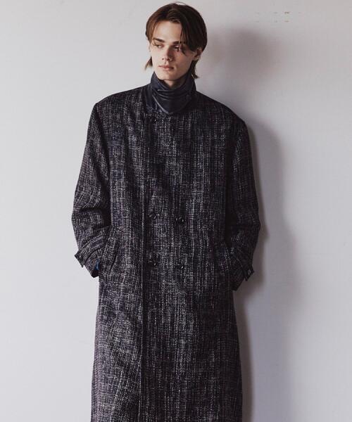 tk.TAKEO KIKUCHI（ティーケータケオキクチ）の「ツイードダブルオーバーコート（チェスターコート・メンズ・ブラック系6/ブラック・03/02/01）」の12枚目の写真