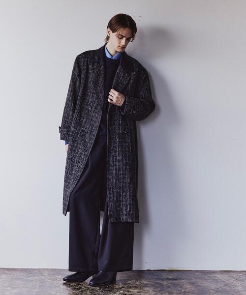 tk.TAKEO KIKUCHI（ティーケータケオキクチ）の「ツイードダブルオーバーコート（チェスターコート・メンズ・ブラック系6/ブラック・03/02/01）」の13枚目の写真