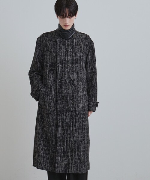tk.TAKEO KIKUCHI（ティーケータケオキクチ）の「ツイードダブルオーバーコート（チェスターコート・メンズ・ブラック系6/ブラック・03/02/01）」の14枚目の写真