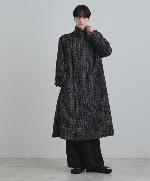 tk.TAKEO KIKUCHI（ティーケータケオキクチ）の「ツイードダブルオーバーコート（チェスターコート・メンズ・ブラック系6/ブラック・03/02/01）」の15枚目の写真