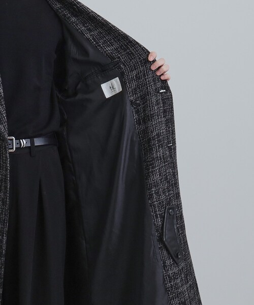 tk.TAKEO KIKUCHI（ティーケータケオキクチ）の「ツイードダブルオーバーコート（チェスターコート・メンズ・ブラック系6/ブラック・03/02/01）」の17枚目の写真