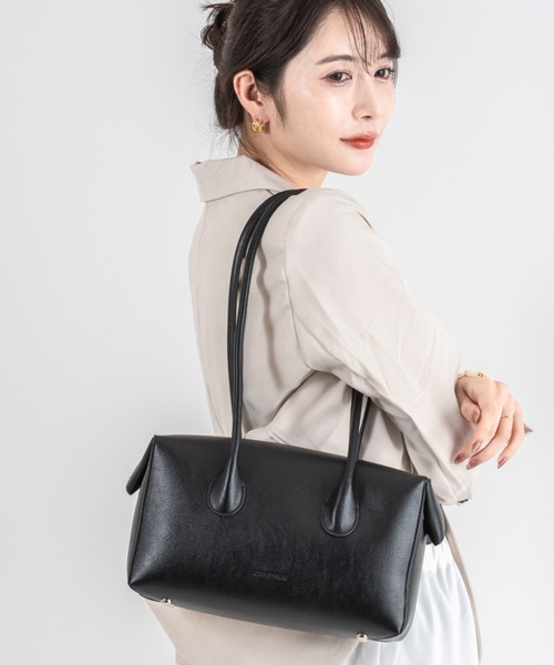 ADD CULUMN(アドカラム)の「【ADD CULUMN/アドカラム】ボストントートバッグ LOP BOSTON M(ショルダーバッグ・レディース・ブラック/ラベンダー・FREE)」の7枚目の写真