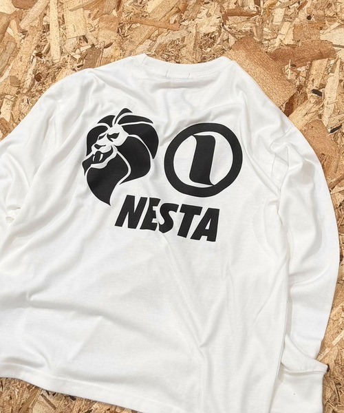 NESTA BRAND(ネスタブランド)の「【NESTA BRAND/ネスタブランド】オーバーサイズ ロンT 長袖 Tシャツ(Tシャツ/カットソー・キッズ・ホワイト系その他/チャコール/ネイビー/オフホワイト/杢グレー/ダークグリーン/ブラック系その他/ブラック・110/120/130/140/150/160)」の3枚目の写真