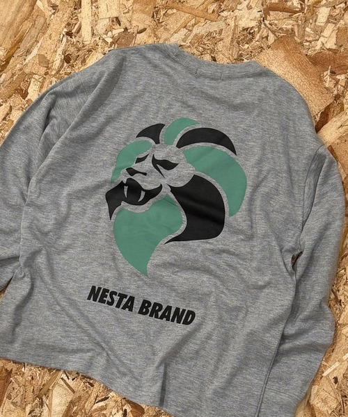NESTA BRAND(ネスタブランド)の「【NESTA BRAND/ネスタブランド】オーバーサイズ ロンT 長袖 Tシャツ(Tシャツ/カットソー・キッズ・ホワイト系その他/チャコール/ネイビー/オフホワイト/杢グレー/ダークグリーン/ブラック系その他/ブラック・110/120/130/140/150/160)」の6枚目の写真