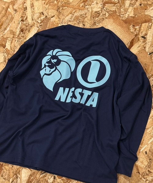 NESTA BRAND(ネスタブランド)の「【NESTA BRAND/ネスタブランド】オーバーサイズ ロンT 長袖 Tシャツ(Tシャツ/カットソー・キッズ・ホワイト系その他/チャコール/ネイビー/オフホワイト/杢グレー/ダークグリーン/ブラック系その他/ブラック・110/120/130/140/150/160)」の1枚目の写真