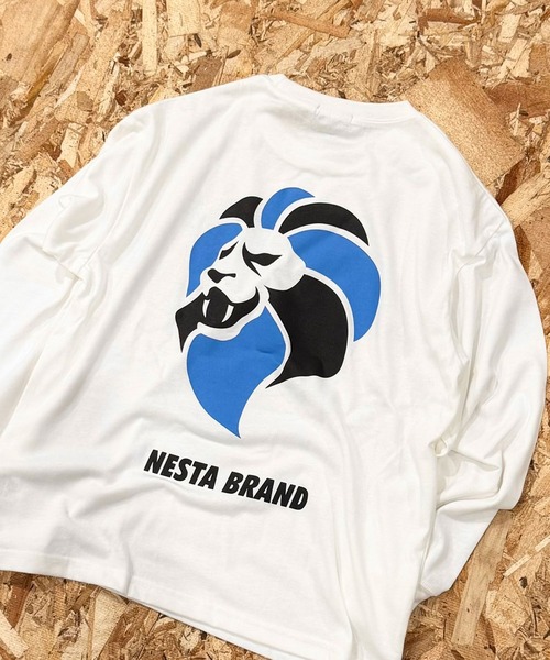 NESTA BRAND(ネスタブランド)の「【NESTA BRAND/ネスタブランド】オーバーサイズ ロンT 長袖 Tシャツ(Tシャツ/カットソー・キッズ・ホワイト系その他/チャコール/ネイビー/オフホワイト/杢グレー/ダークグリーン/ブラック系その他/ブラック・110/120/130/140/150/160)」の2枚目の写真
