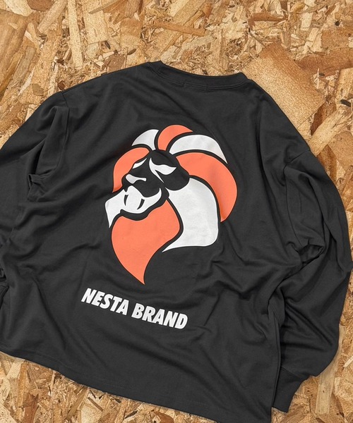NESTA BRAND(ネスタブランド)の「【NESTA BRAND/ネスタブランド】オーバーサイズ ロンT 長袖 Tシャツ(Tシャツ/カットソー・キッズ・ホワイト系その他/チャコール/ネイビー/オフホワイト/杢グレー/ダークグリーン/ブラック系その他/ブラック・110/120/130/140/150/160)」の7枚目の写真