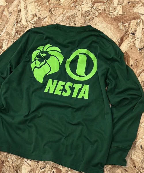 NESTA BRAND(ネスタブランド)の「【NESTA BRAND/ネスタブランド】オーバーサイズ ロンT 長袖 Tシャツ(Tシャツ/カットソー・キッズ・ホワイト系その他/チャコール/ネイビー/オフホワイト/杢グレー/ダークグリーン/ブラック系その他/ブラック・110/120/130/140/150/160)」の8枚目の写真