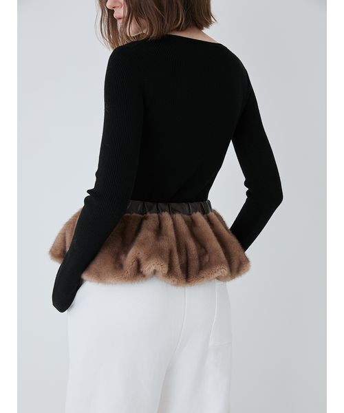 SORIN（ソリン　）の「Fake Mink Skirt Belt/フェイクミンクスカートベルト（スカート・レディース・ブラック/モカ・F）」の17枚目の写真