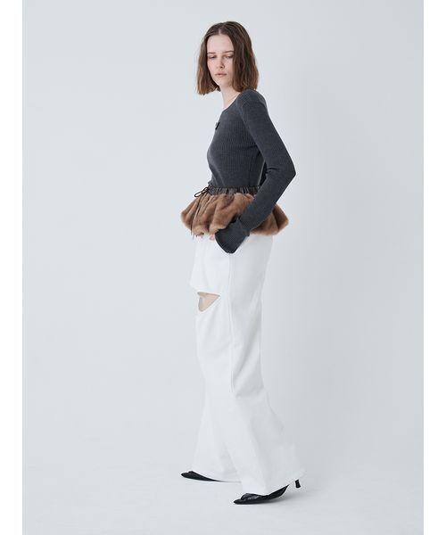 SORIN（ソリン　）の「Fake Mink Skirt Belt/フェイクミンクスカートベルト（スカート・レディース・ブラック/モカ・F）」の16枚目の写真