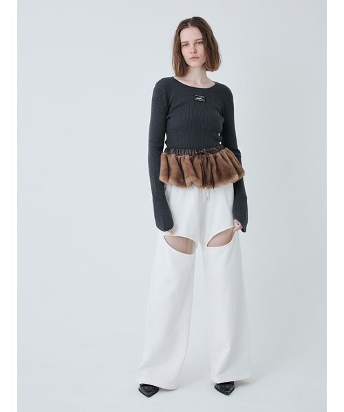 SORIN（ソリン　）の「Fake Mink Skirt Belt/フェイクミンクスカートベルト（スカート・レディース・ブラック/モカ・F）」の14枚目の写真