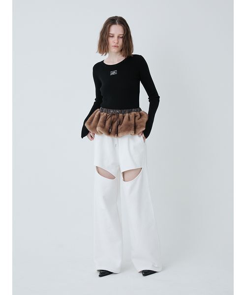 SORIN（ソリン　）の「Fake Mink Skirt Belt/フェイクミンクスカートベルト（スカート・レディース・ブラック/モカ・F）」の18枚目の写真