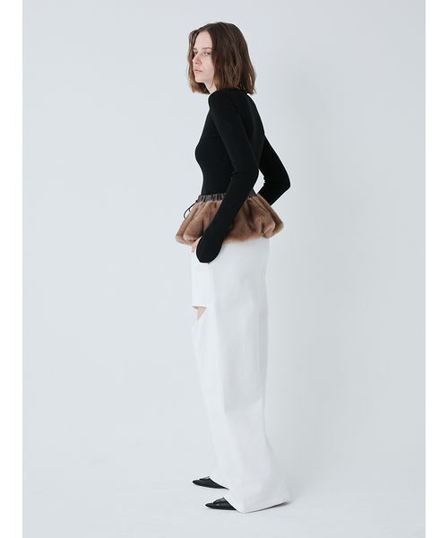 SORIN（ソリン　）の「Fake Mink Skirt Belt/フェイクミンクスカートベルト（スカート・レディース・ブラック/モカ・F）」の19枚目の写真